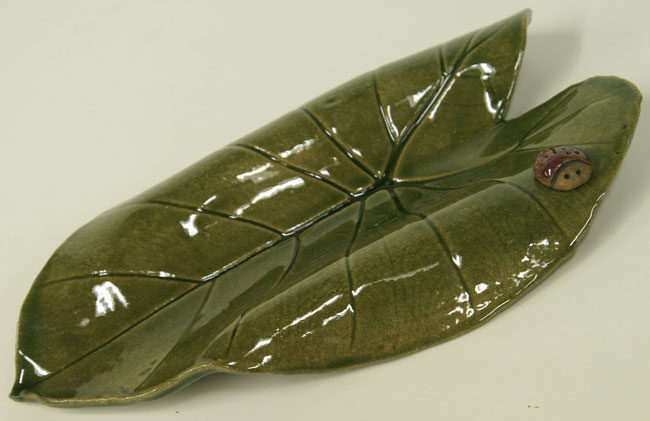 Long Curled Leaf in the Go Green Series by Teresa Yost, sculptor
