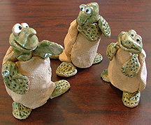 3 Small Go Green Turtles